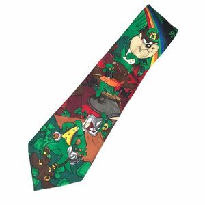 Looney Tunes St. Patrick’s Day Tie Black Green